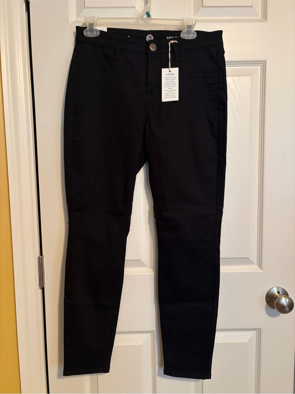 SO Black Skinny Stretch Pants for Women - Classic Mid-Rise
